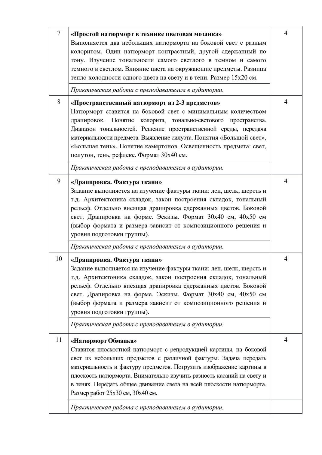 Страница 5 программы курса «Акварель. Ступень 1»