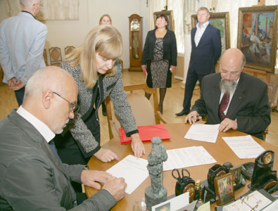 Встреча ректора Любавина А.А. с президентом фонда Ромуальдо Дель Бьянко господином Паоло Дель Бьянко и генеральным секретарем фонда Симоном Джиметти. — фотография 17