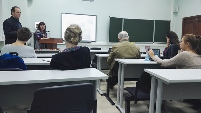 Научный семинар кафедры эстетики «Дескриптивная эстетика». МГУ им. М.В.Ломоносова, Шуваловский корпус, 14 ноября 2015 года — фотография 3