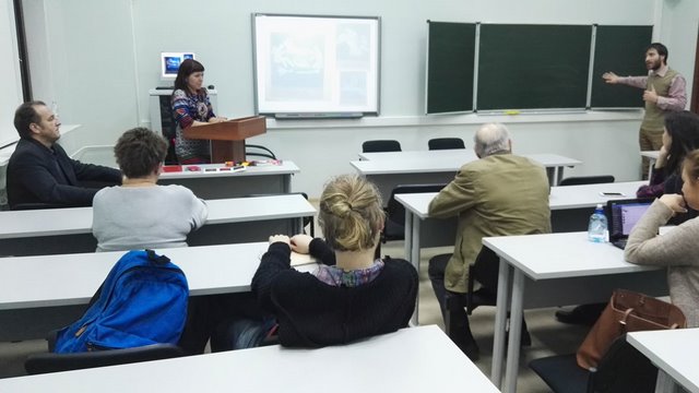 Научный семинар кафедры эстетики «Дескриптивная эстетика». МГУ им. М.В.Ломоносова, Шуваловский корпус, 14 ноября 2015 года — фотография 2